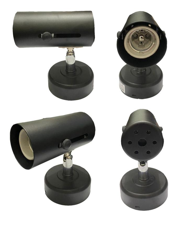 Gambar Kap Rumah Lampu Fitting Sorot Fitting E27 Model Tempel (Pilih Varian) - E27 HITAM, +LAMPU PUTIH dari Cahaya Star Listrik undefined Tokopedia