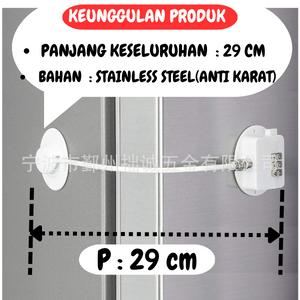 Gambar Gembok Pengunci Pintu Lemari Kabinet Kulkas Kids Freezer lock - STAINLESS PUTIH dari Universal1616 undefined Tokopedia