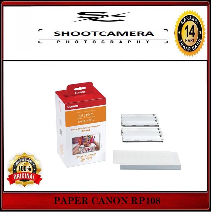 Gambar PAPER CANON RP108 FOR SELPHY PRINTER - RP108 dari ShoootCamera undefined Tokopedia