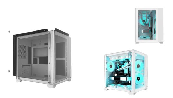 Gambar VenomRX DAEMON Black Tempered Glass ATX Gaming Case Venom RX - WHITE XS dari Starcomp Origin undefined Tokopedia