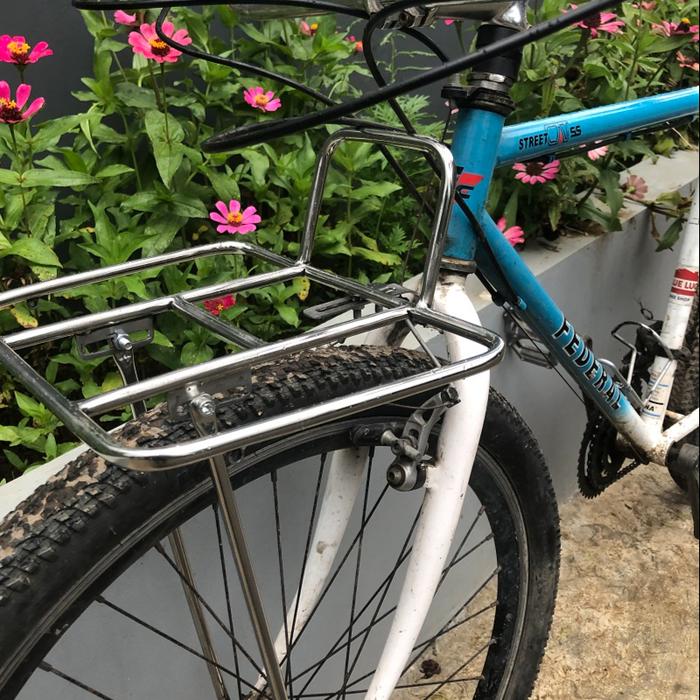 Gambar FRONT RACK RAK SEPADA FRONT RACK SEPEDA KERANJANG SEPEDA - RACK SET, TIANG AS PNJANG dari JURAGAN INKAH undefined Tokopedia