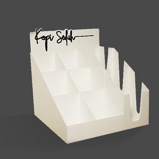 Gambar tempat kopi / kopi storage / rak kopi / akrilik display kopi - Putih, Coffe And Tea dari Dispro Akrilik undefined Tokopedia