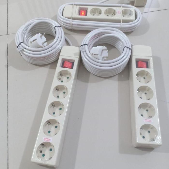 Gambar Termurah Stop kontak kabel uticon ON/OF,3,4,5lubang+kabel1s/d10meter - 3 Lubang, 1 Meter dari ASKASAKA undefined Tokopedia