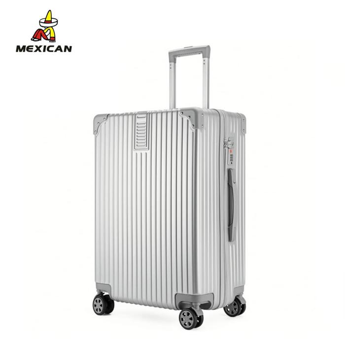 Gambar MEXICAN A916 ABS+PC SIZE 24/22/20 inch  Koper Tas Travel IMPORT 100 % - SILVER, 20 INCH dari Mexican Official store undefined Tokopedia