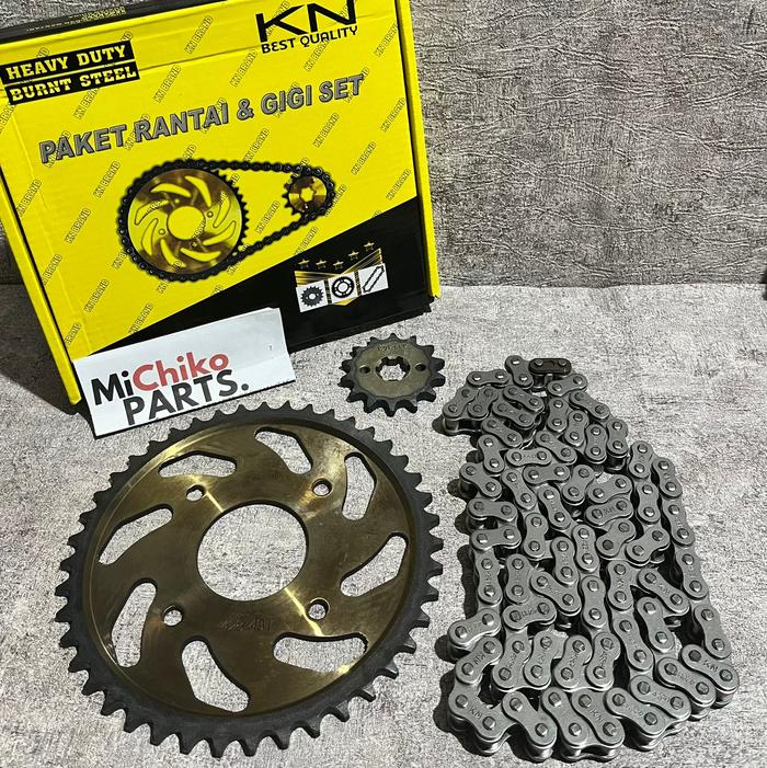 Gambar [HEAVY DUTY] Gear Gir Set Rantai Rante 428H Satria Fu 150 New Facelift Fi Injeksi 2013 2014 2015 2016 14T 43T 428H 120L 128L 120 128 F150 Fu150 TP - KN - 14/43/120 dari kaizen.michikoparts undefined Tokopedia