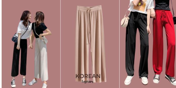 Gambar Celana Kulot panjang knit trousers jumbo - Hitam dari GROSIR KOREAN FASHION undefined Tokopedia