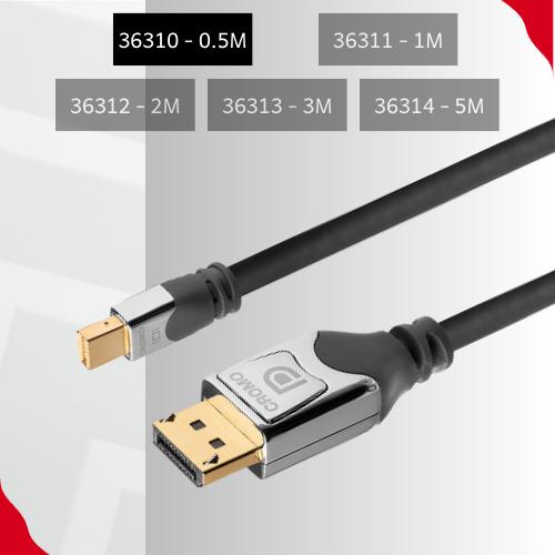 Gambar Kabel Mini DisplayPort LINDY Mini DP to DP 1.2 4K60 UHD, Cromo - 36310 - 0.5M dari LINDY INDONESIA undefined Tokopedia