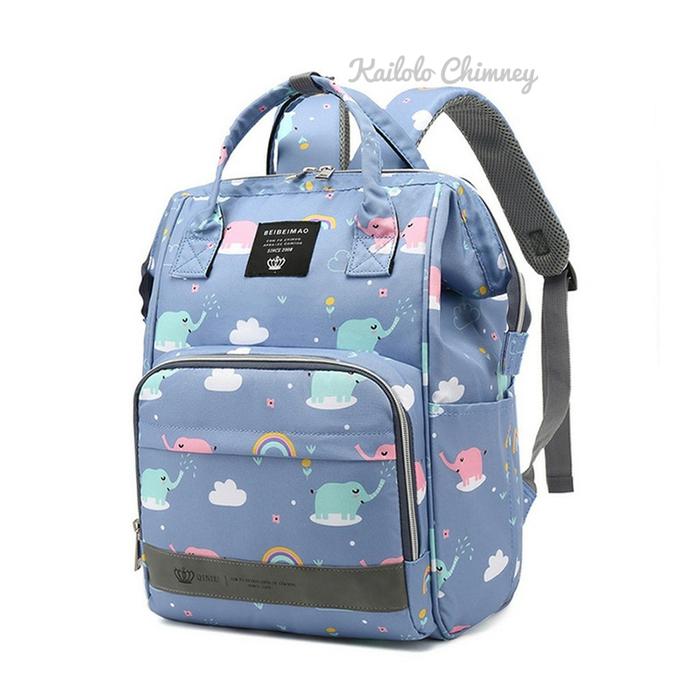 Gambar Baby Diaper Tas Perlengkapan Bayi Multifungsi Beibeimao - Blue Elephant dari Kailolo Chimney undefined Tokopedia
