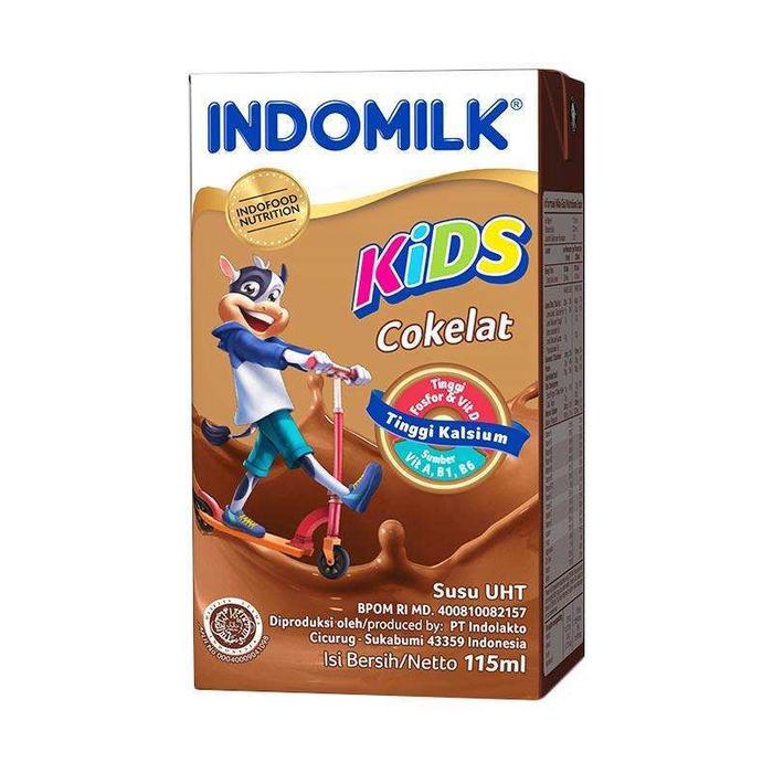 Gambar Indomilk Kids UHT Rasa Chocolate 115 ml // Susu UHT rasa coklat dari Jumbo grosir & Toserba undefined Tokopedia