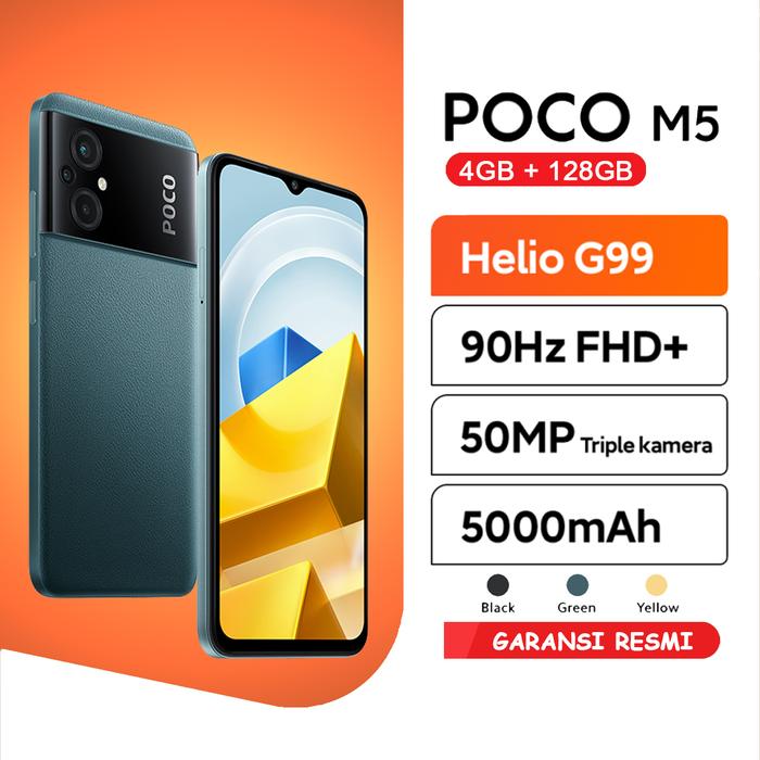 Gambar XIAOMI POCO M5 4/128 RAM 4GB ROM 128GB GARANSI RESMI - GREEN dari Elite Phone Cell undefined Tokopedia