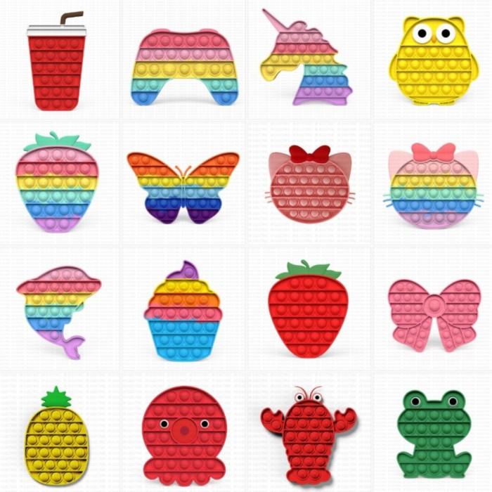 Gambar POP ITS FIDGET POPIT PUSH IT SENSORY BUBBLE MAINAN ANAK STRESS TIK TOK - 1 PCS ACAK dari JR Electric undefined Tokopedia