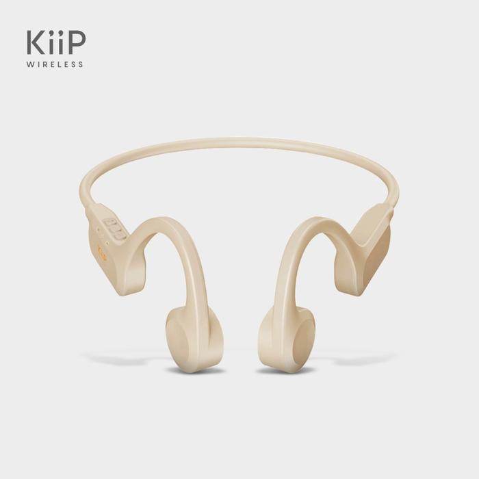 Gambar KIIP WIRELESS DTS10 BLUETOOTH HEADPHONE BONE CONDUCTION HEADSET - Beige dari CJMART99 undefined Tokopedia