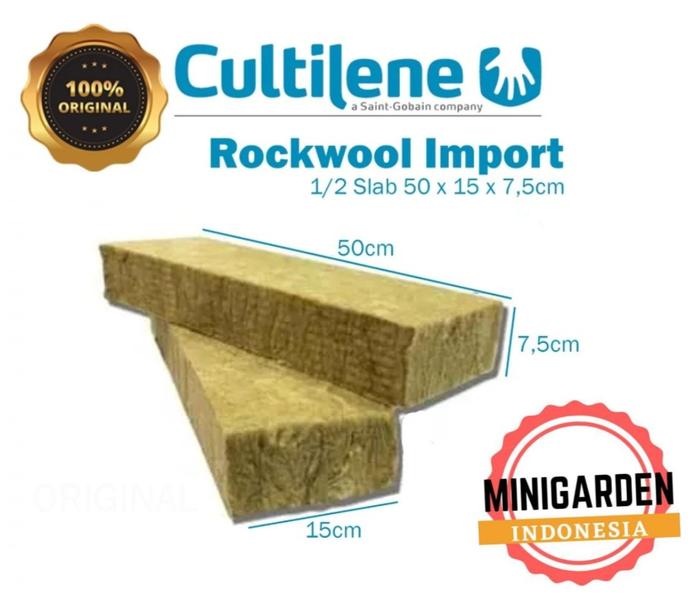 Gambar CULTILENE ROCKWOOL IMPORT 1 SLAB media tanam hidroponik 100 x 15 x 7,5 dari Minigarden Indonesia undefined Tokopedia