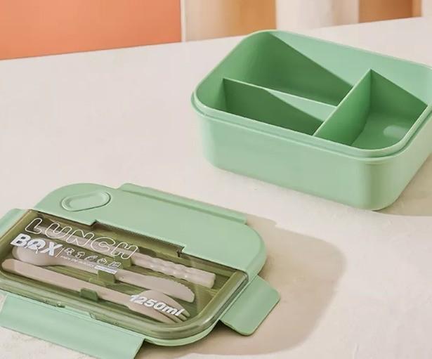 Gambar LUNCH BOX 2 SEKAT 1250 ML KOTAK MAKAN 2 SEKAT 1250ML - Hijau dari E&C undefined Tokopedia