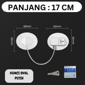 Gambar Gembok Pengunci Pintu Lemari Kabinet Kulkas Kids Freezer lock - WHITE OVAL KEY dari Universal1616 undefined Tokopedia