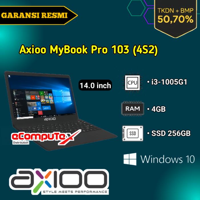 Gambar LAPTOP AXIOO MYBOOK PRO 103 (4S2) i3 / 4GB / SSD 256GB 14" TKDN RESMI dari eCompuTex Distribusi undefined Tokopedia