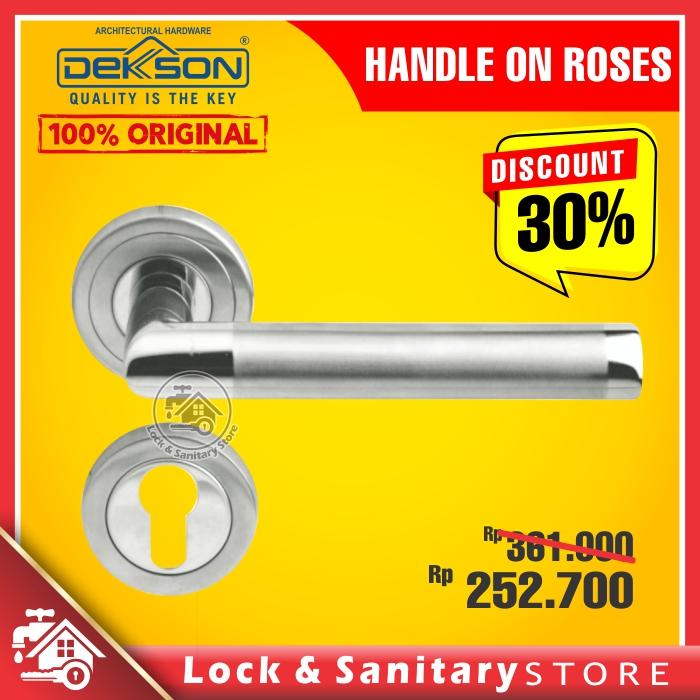 Gambar Handle Pintu Dekson/Dekkson LHTR 0019 SSS Lever Handle Tube Roses - Handle dari Lock & Sanitary Store undefined Tokopedia