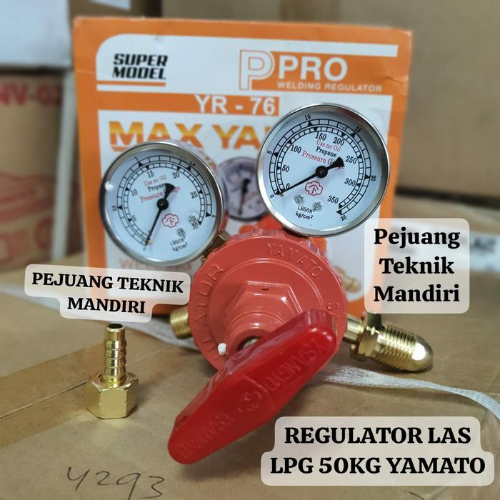 Gambar REGULATOR LAS LPG YAMATO YR 76 / REGULATOR GAS LPG MAX YAMATO YR 76 - MAX YAMATO dari PEJUANG TEKNIK MANDIRI undefined Tokopedia