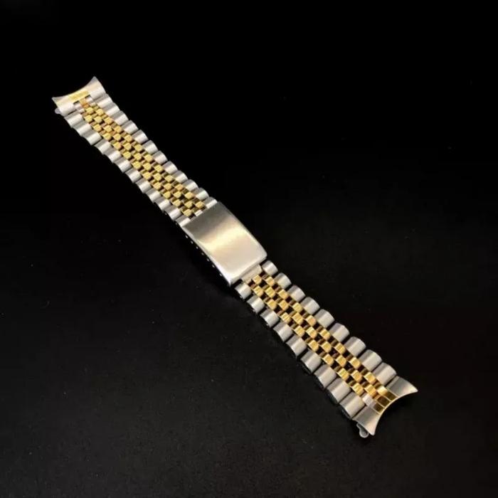 Gambar 20mm Jubilee Strap End Curved Stainless Steel Tali Jam tangan - Silver Gold dari Tali Jam Tangan com undefined Tokopedia