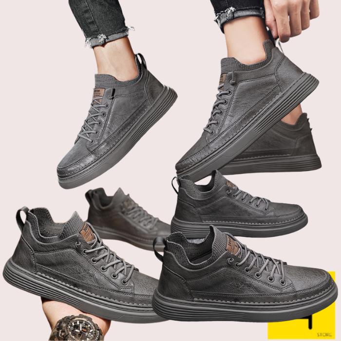 Gambar Sepatu sneakers pria elegan grey abu import mewah kulit 39 40 41 42 43 - 41 dari IZIcellYkNEW undefined Tokopedia