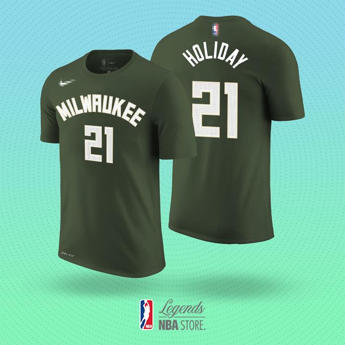 Gambar Tshirt Kaos Basket NBA Milwauke Bucks 21 Jrue Holiday Collection - Hijau Icon, M dari Kaos Basket Indonesia undefined Tokopedia