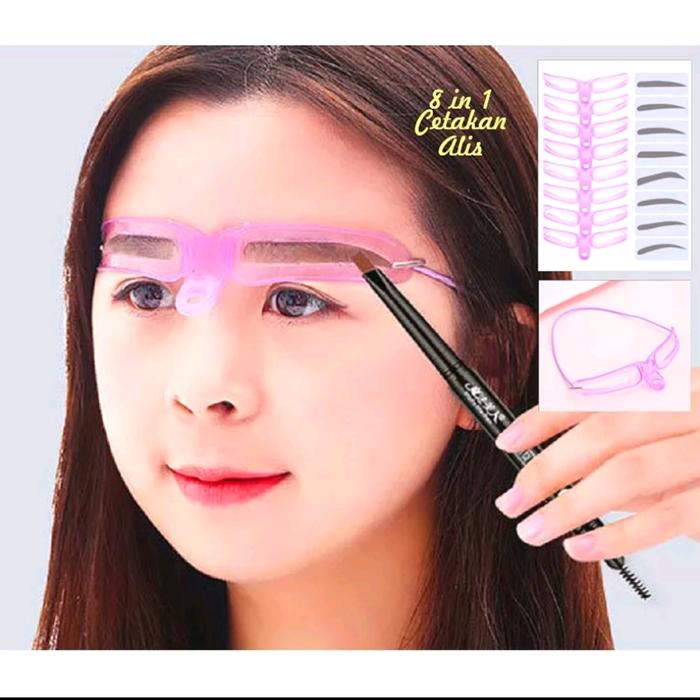 Gambar Cetakan Alis Instan /Eyebrow Template 1 $et Isi 8 Alat Cetak Alis dari KIMS-Shop_NEW undefined Tokopedia