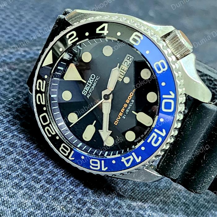 Jam Tangan Seiko Diver Skx007 Jdm Mod Batman Gmt Original
