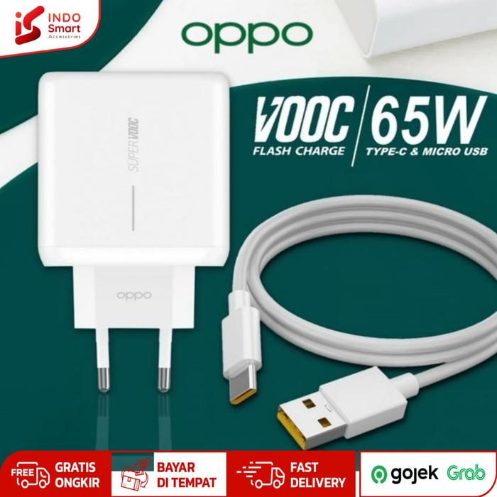 Oppo Vooc 65w Supervooc Flash Charge Charger Casan Oppo Original