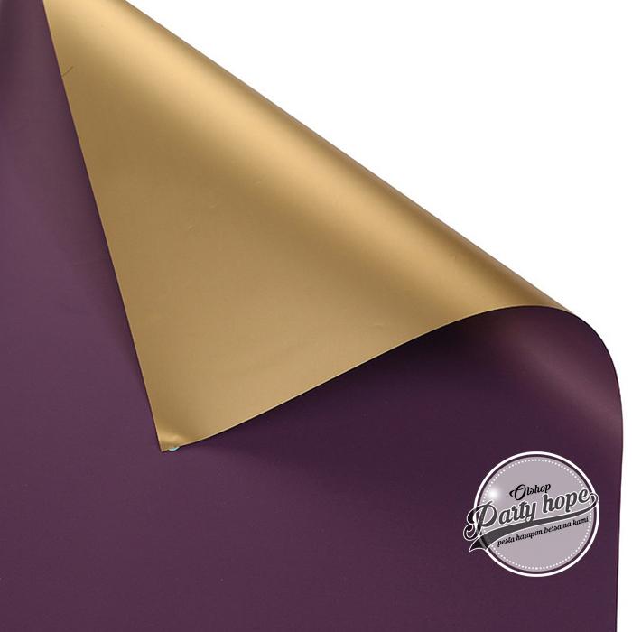 Gambar [isi 20] Kertas Buket Bunga Side Golden / Kertas Paper Wrapping Flower - Ungu Tua dari PARTY HOPE 2 undefined Tokopedia