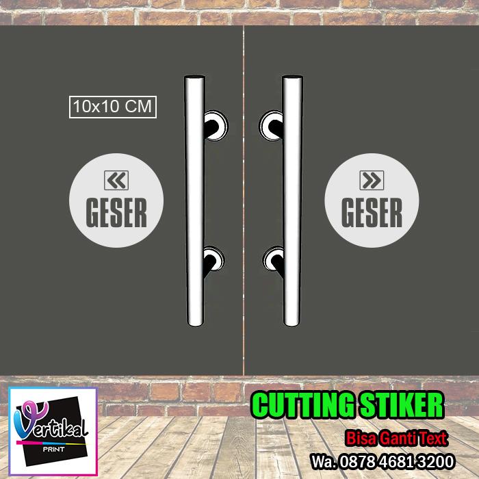 Gambar Cutting Stiker Push Pull Tarik Dorong Geser Pintu Sticker - Geser dari VERTIKAL PRINT undefined Tokopedia