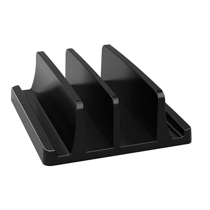 Gambar Dudukan Laptop Vertical Stand Holder Alumunium Adjustable - 2 Slot BP-02 dari TeknologistID undefined Tokopedia