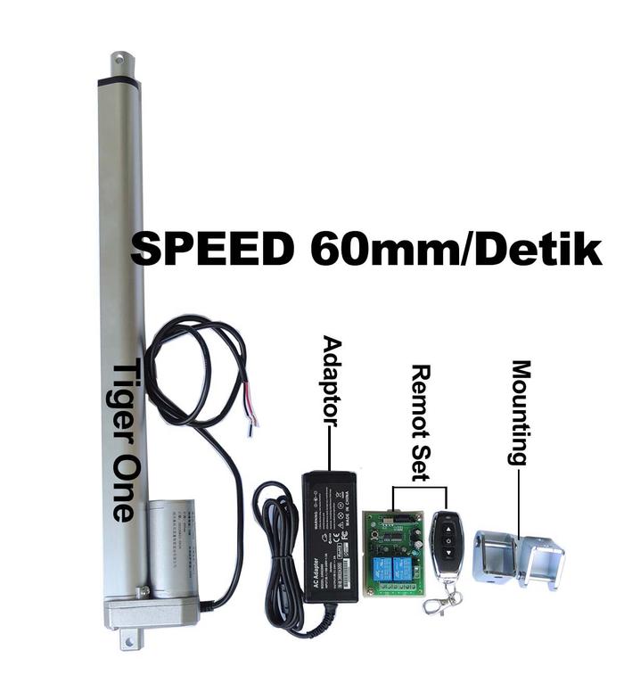 Gambar Kumau Aktuator, Actuator 24V Linear Aktuator, Linear Actuator 40cm 150N - lengkap set dari Tiger One JKT undefined Tokopedia