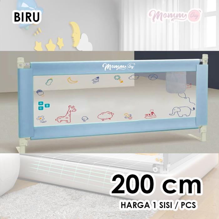 Gambar Bedrail Mommy Jay Baru Bedguard Pembatas Pengaman Pagar Kasur Baby - C200 CM-BIRU dari SUPERMASSIVE INDONESIA undefined Tokopedia