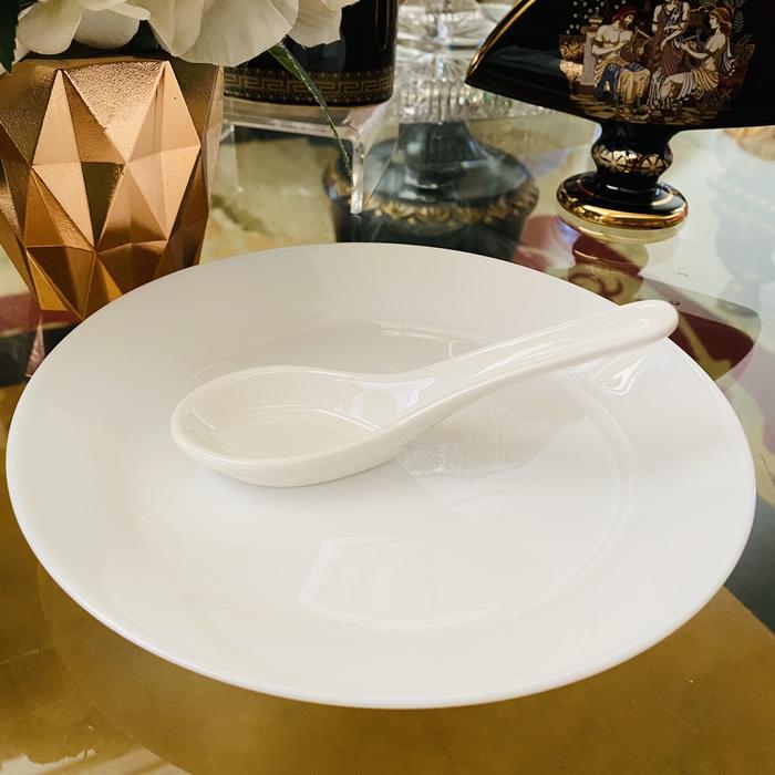 Gambar Sendok Bebek Saint James Keramik Spoon White Aster Mewah - 1 Pcs dari Rossini Kitchenware undefined Tokopedia