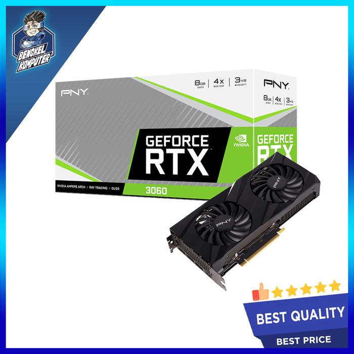 Gambar VGA PNY RTX 3060 8GB GDDR6 VERTO DUAL FAN dari bengkelkomputerptk undefined Tokopedia