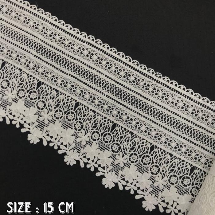 Jual PER 1 METER / RENDA PUTIH / ANEKA RENDA PUTIH / RENDA BAJU - Model ...
