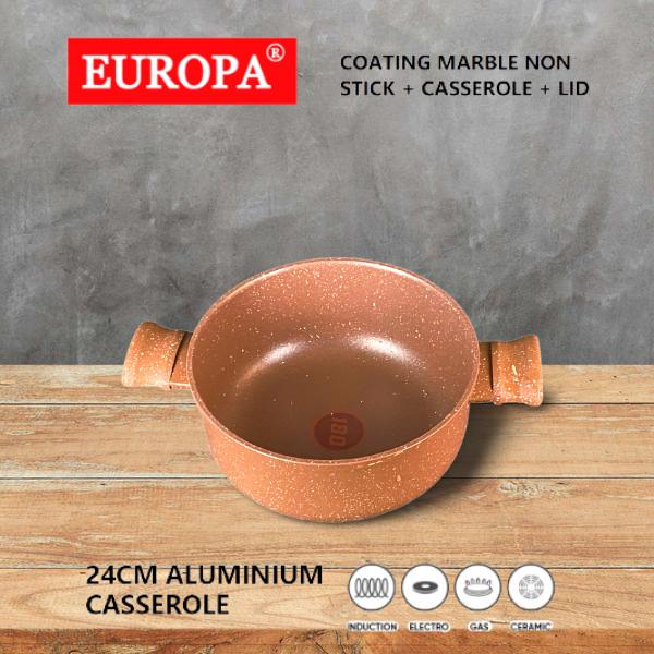 Gambar PANCI EUROPA RED DOT SERIES CASSEROLE 22 CM & 24CM PANCI SUP ANTI LENGKET - 24CM dari TOKO JAWA ELECTRIK undefined Tokopedia