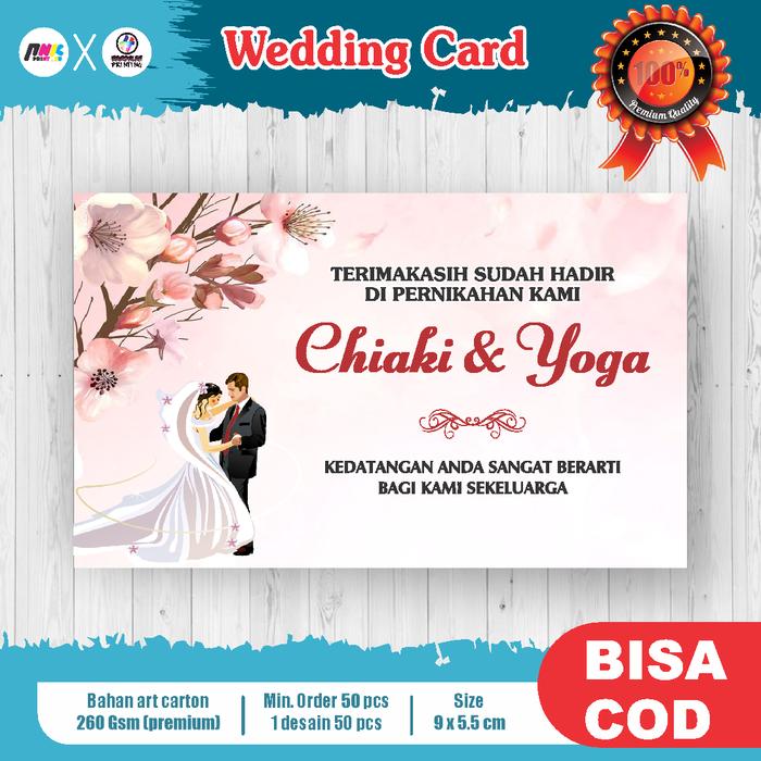 Gambar Kartu Ucapan Happy Wedding | Kartu Ucapan Pernikahan min order 50 pcs - HWD 1 dari Hamdalah Printing undefined Tokopedia