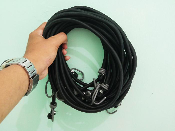Gambar tali pengikat barang Tali bagasi motor elastis 2meter Hitam - HQuality dari KOMAS TRADING PROSPER undefined Tokopedia
