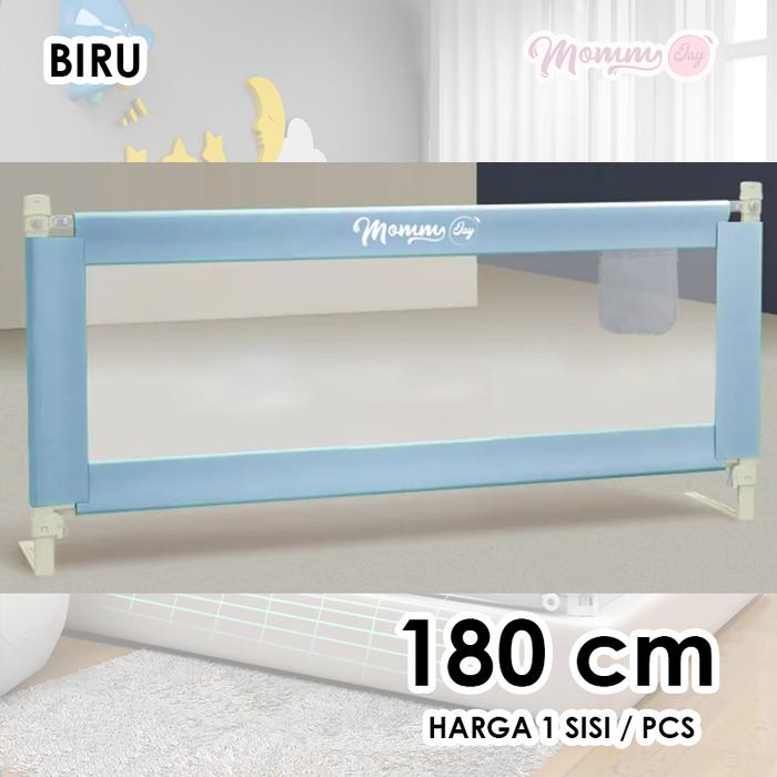 Gambar Bedrail Mommy Jay Baru Bedguard Pembatas Pengaman Pagar Kasur Baby - C180 CM-BIRU dari SUPERMASSIVE INDONESIA undefined Tokopedia