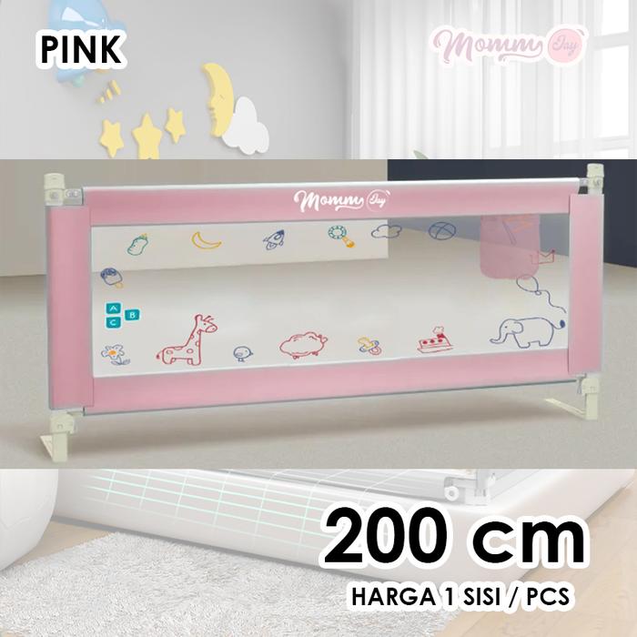 Gambar Bedrail Mommy Jay Baru Bedguard Pembatas Pengaman Pagar Kasur Baby - C200 CM-PINK dari SUPERMASSIVE INDONESIA undefined Tokopedia