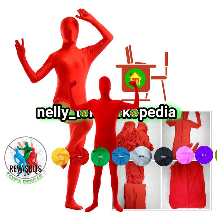 Gambar kostum dewasa baju Full body karakter background warna video - Merah dari REVASUITS undefined Tokopedia