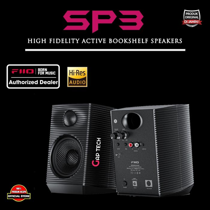 Gambar Fiio SP3 / SP-3 / SP 3 High Fidelity Active Bookshelf Speakers - BLACK dari GAP TECH OFFICIAL undefined Tokopedia
