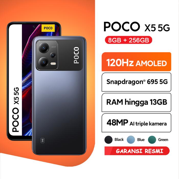 Gambar POCO X5 5G 8/256 RAM 8GB ROM 256GB GARANSI RESMI - BLACK dari Elite Phone Cell undefined Tokopedia
