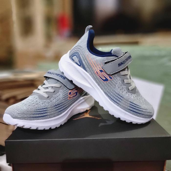 Gambar SEPATU ANAK LAKI-LAKI PEREMPUAN SKECHERS KIDS PREMIUM ABU BIRU RINGAN - 26 dari TOKO NADHIF Q.R undefined Tokopedia