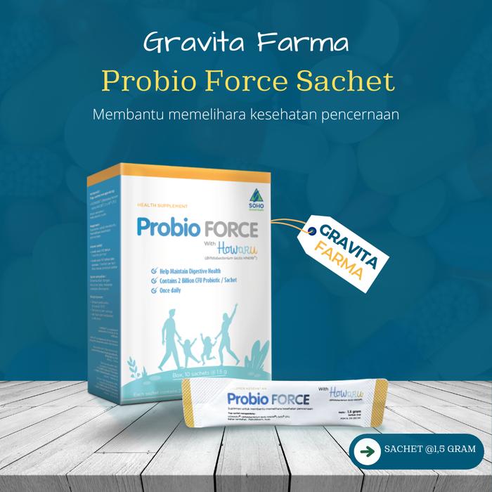 Gambar Probio Force with Howaru Sachet dari Apotek Gravita Farma undefined Tokopedia