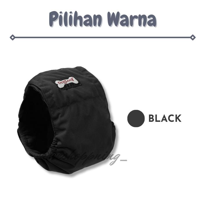 Gambar CELANA POPOK ANJING JANTAN Reusable Dog Diaper Male Dog Belly Belt - Black, XS dari weshopping_ undefined Tokopedia