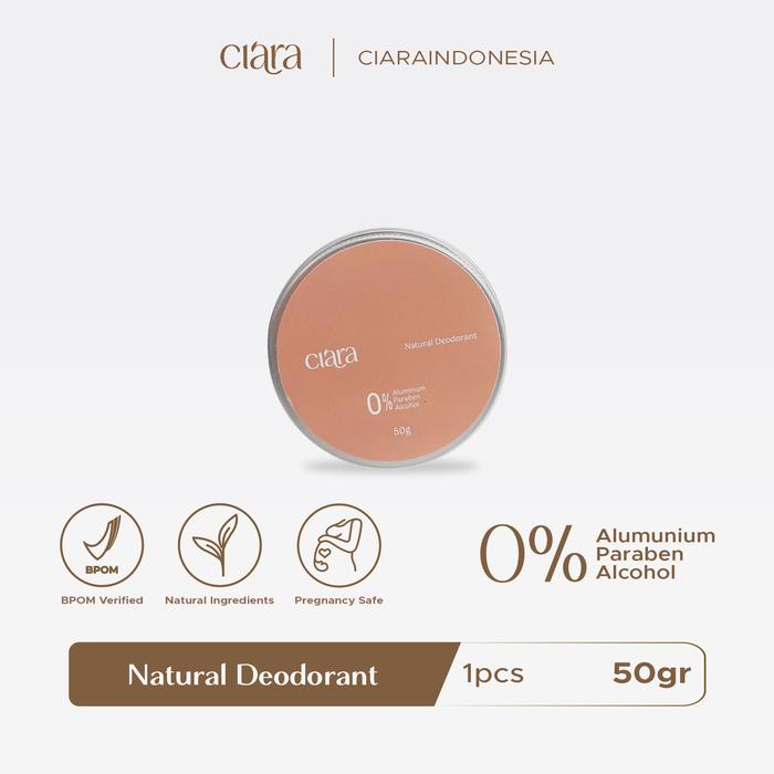 Gambar Ciara Natural Deodorant Penghilang Bau Badan dan Ketiak 30&50Gr - 50 Gr dari Ciaraindonesia undefined Tokopedia