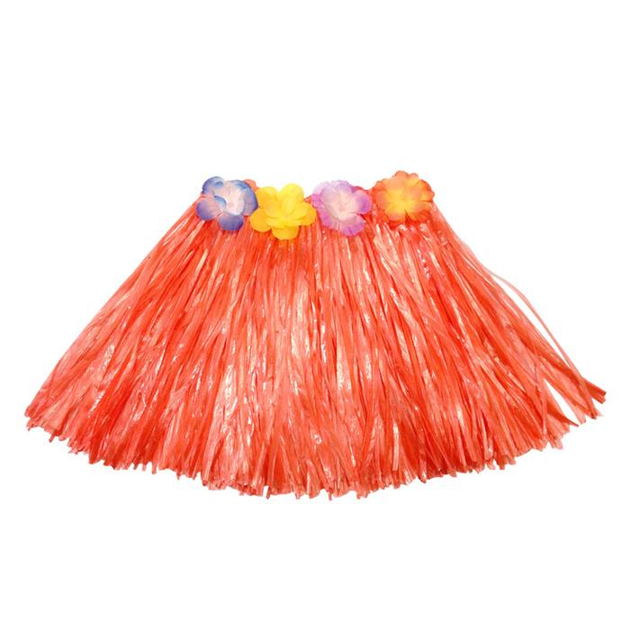 Gambar Rok Hula Hawai Aksesoris Kalung Bunga Hawai dan Set Hawai Pesta Hawaii - Orange, 40 cm dari Reese Petals undefined Tokopedia