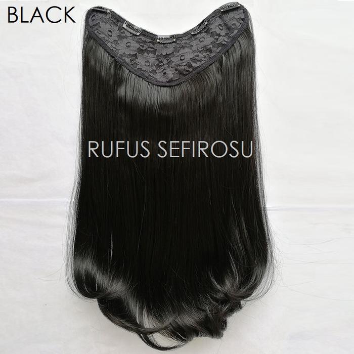 Gambar WIG TOUPEE HAIR CLIP HAIR FLIP RSW U SHAPE 00001 - L.BLOW 50 BLACK dari Rufus Sefirosu undefined Tokopedia